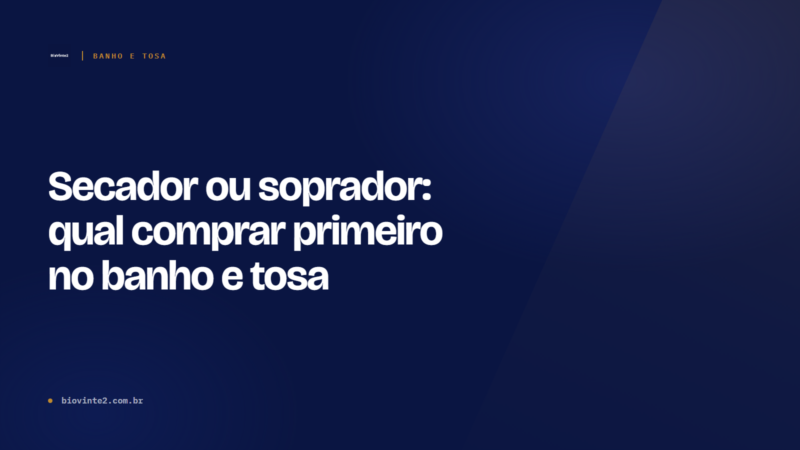 Secador ou soprador: qual comprar primeiro no banho e tosa
