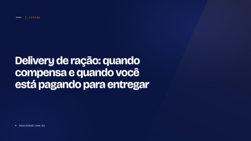 Delivery de ração: quando compensa e quando dá prejuízo