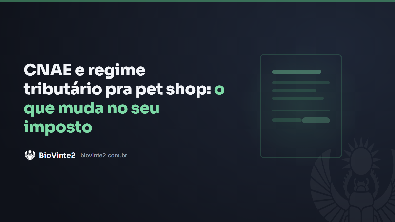 CNAE e regime tributário pra pet shop: o que muda no seu imposto