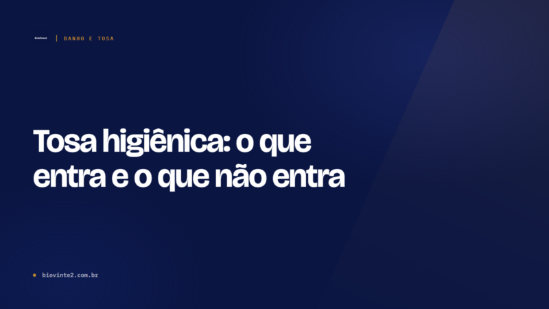 Tosa higiênica: o que entra e o que não entra