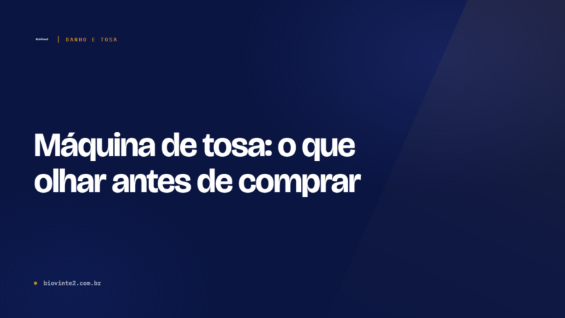 Máquina de tosa: o que olhar antes de comprar