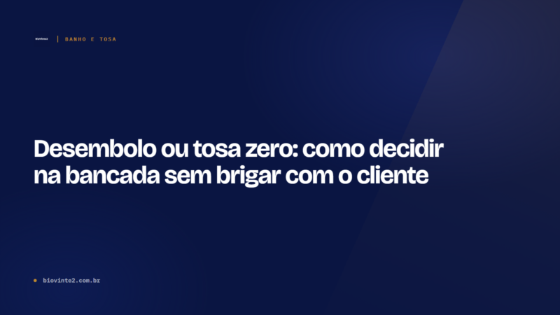Desembolo ou tosa zero: como decidir na bancada